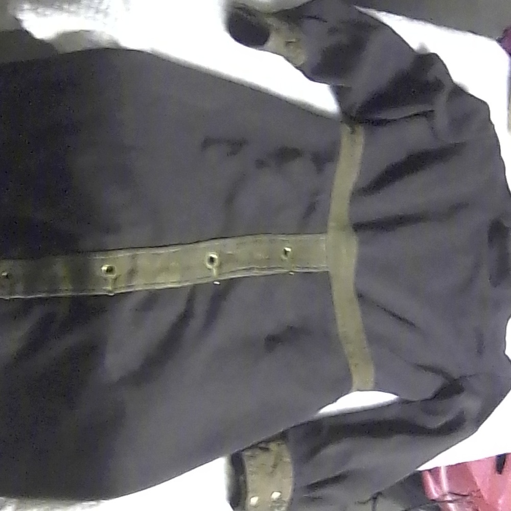 Brown wool and light brown leather.dress from the mid to late 60's. Homade